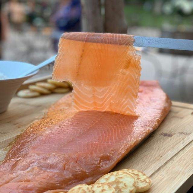 Saumon frais blinis